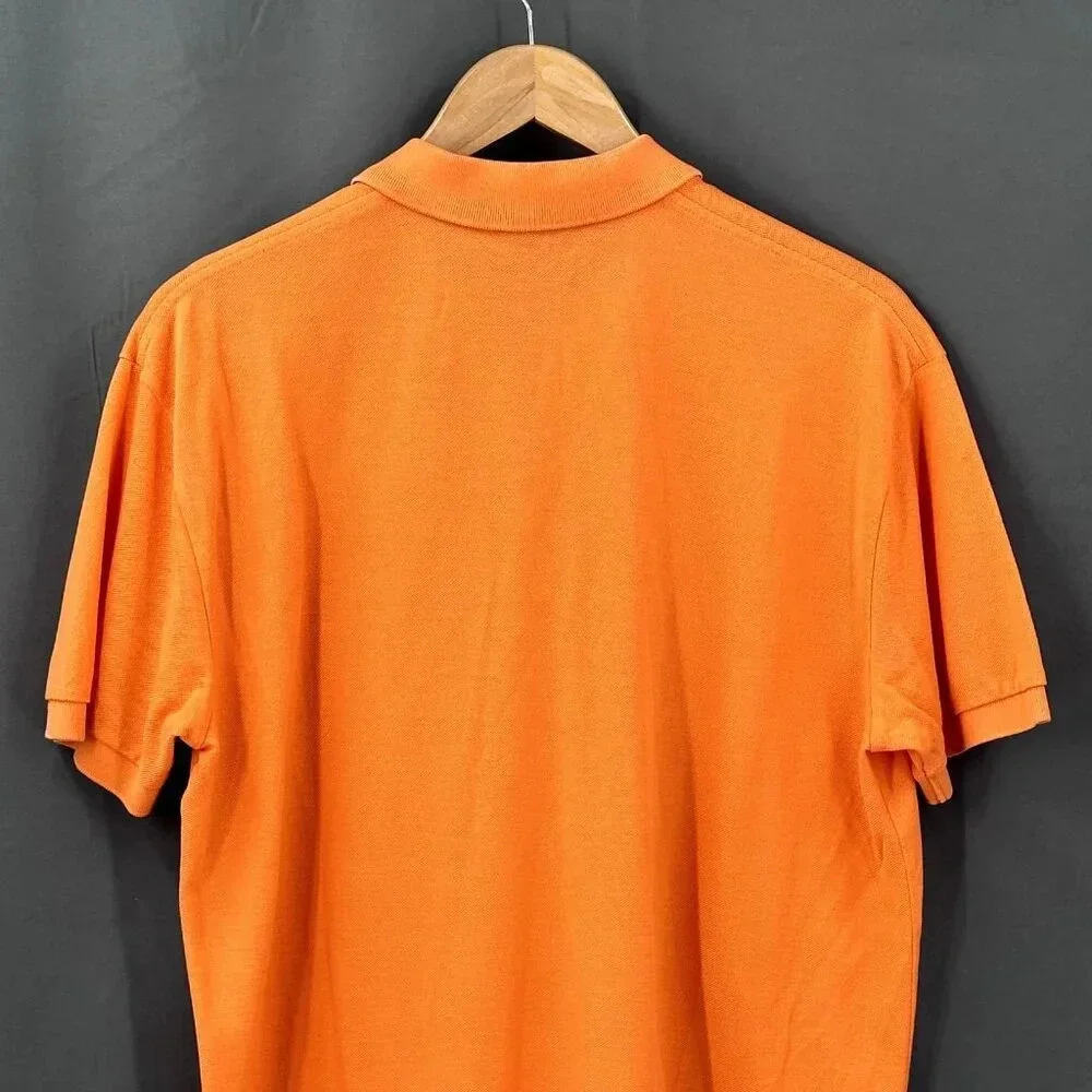 Polo Ralph Lauren Polo Mens Medium M Orange Short Sleeve Shirt‎ Embroidered Pony